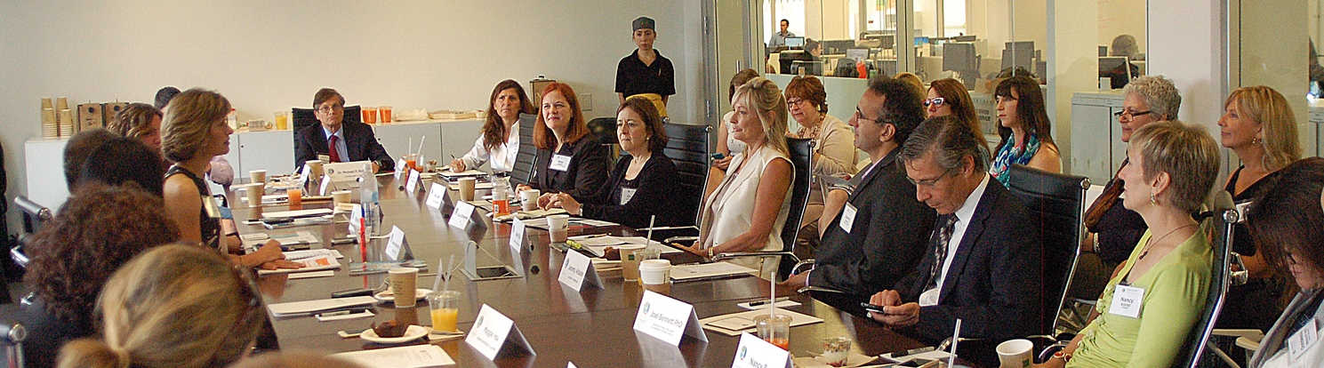 Group at a Roundtable Discussion