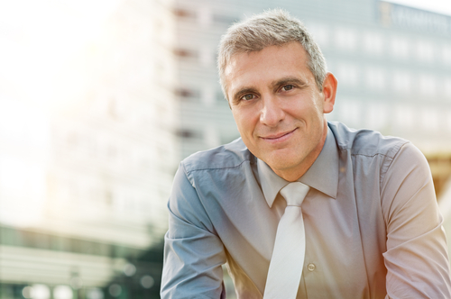 Happy Businessman smiling